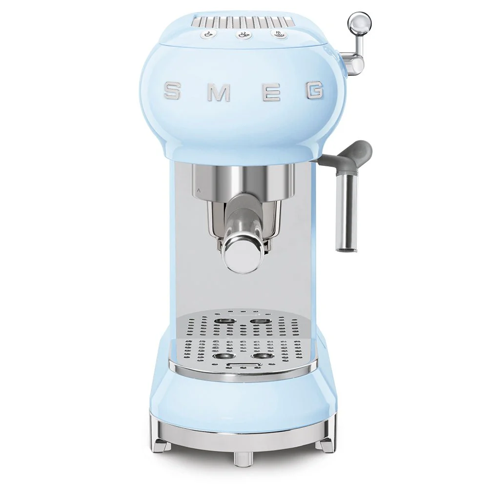Smeg 50'S Espresso Pump Coffee Machine - Pastel Blue ECF01PBUK - Image 2
