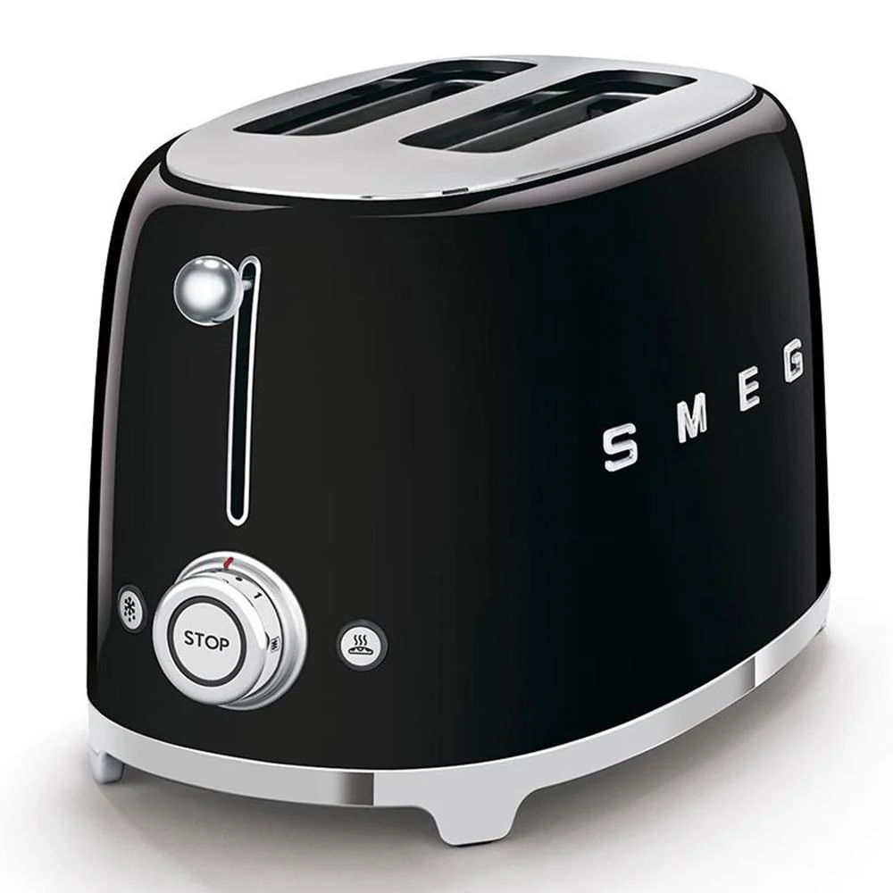 Smeg 50'S Retro Style Aesthetic 2 Slice Toaster - Black - Image 2