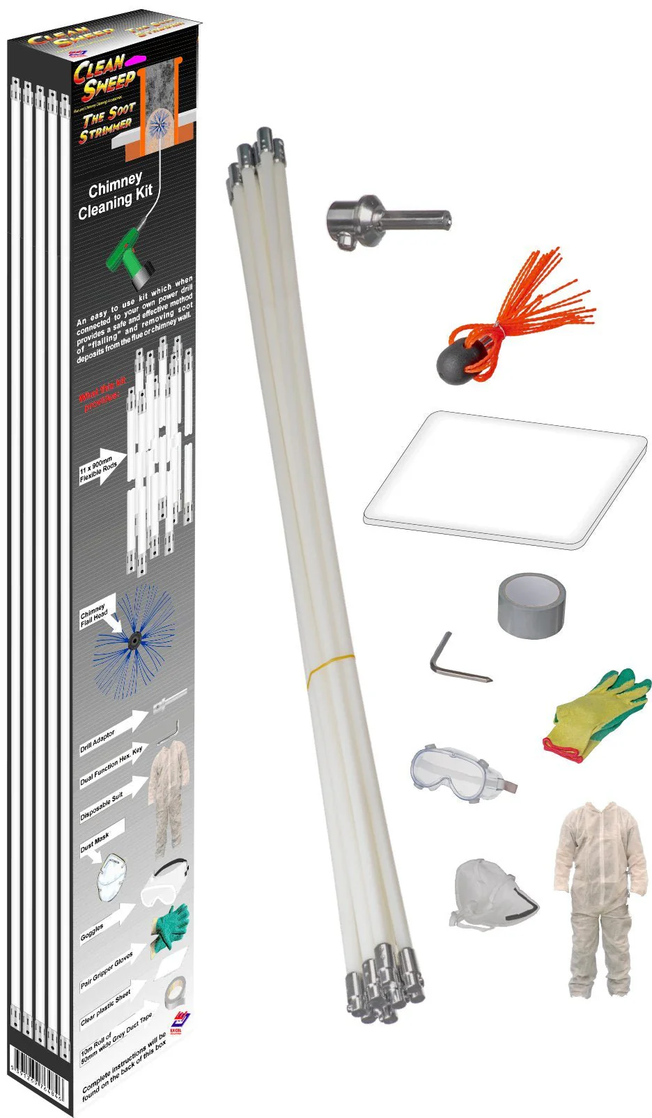 Soot Strimmer Chimney Cleaning Kit Cssekit