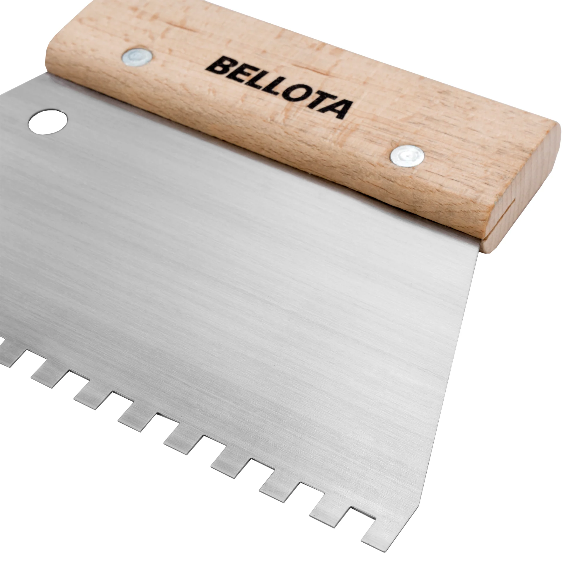 Square notched grout spreader with wood handle 8mm / 587708 - Image 2