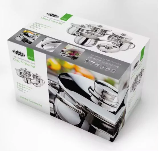 Stellar 1000 5pc Saucepan Set S1F4B - Image 2