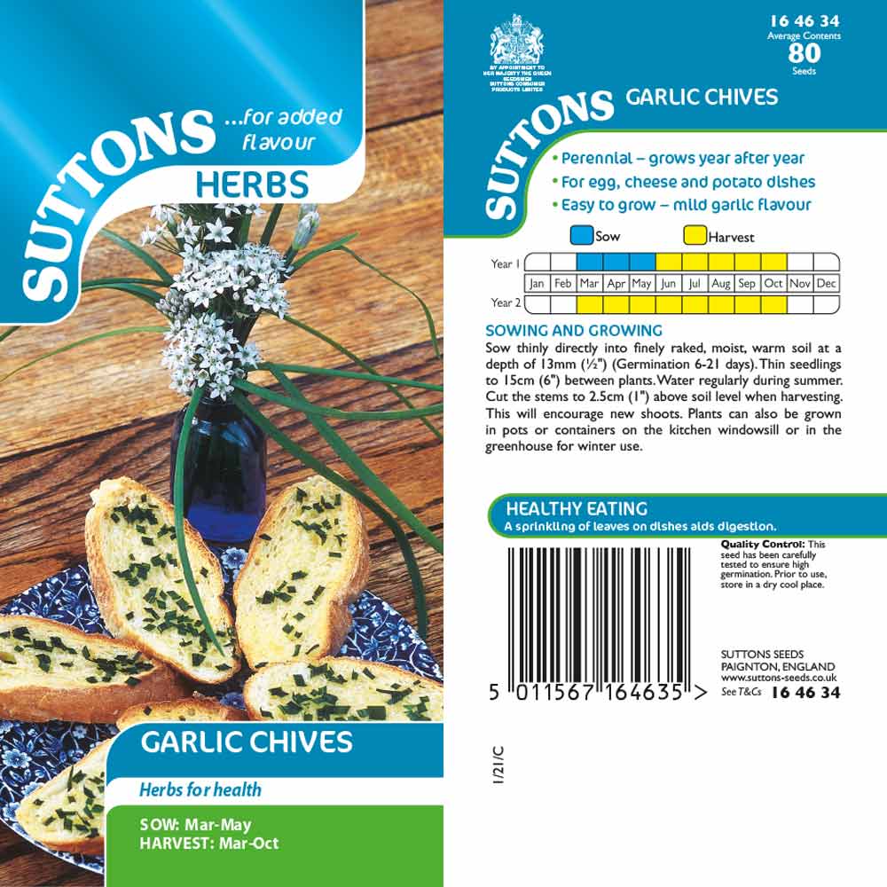 Suttons Herbs Garlic Chives 164634 - Image 2