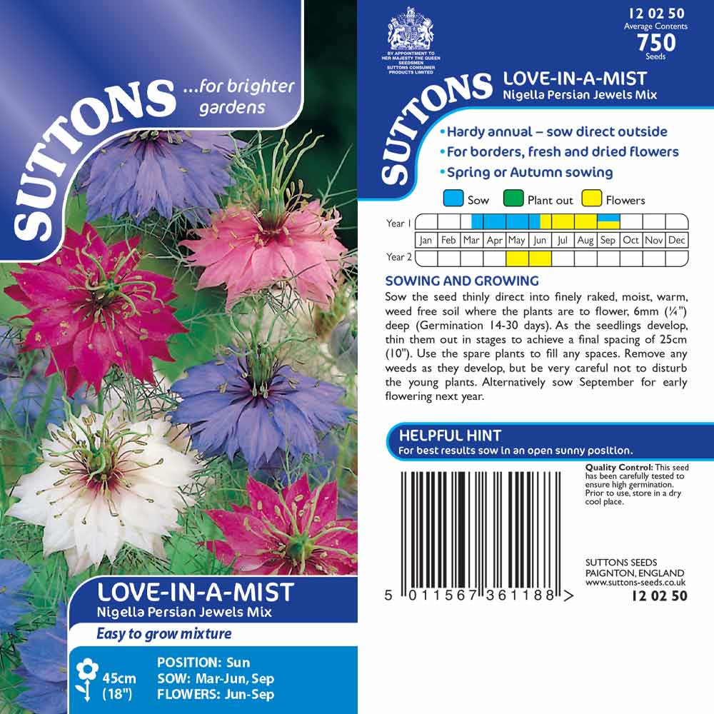 Suttons Love-In-A-Mist Nigella Persian Jewels - Image 2