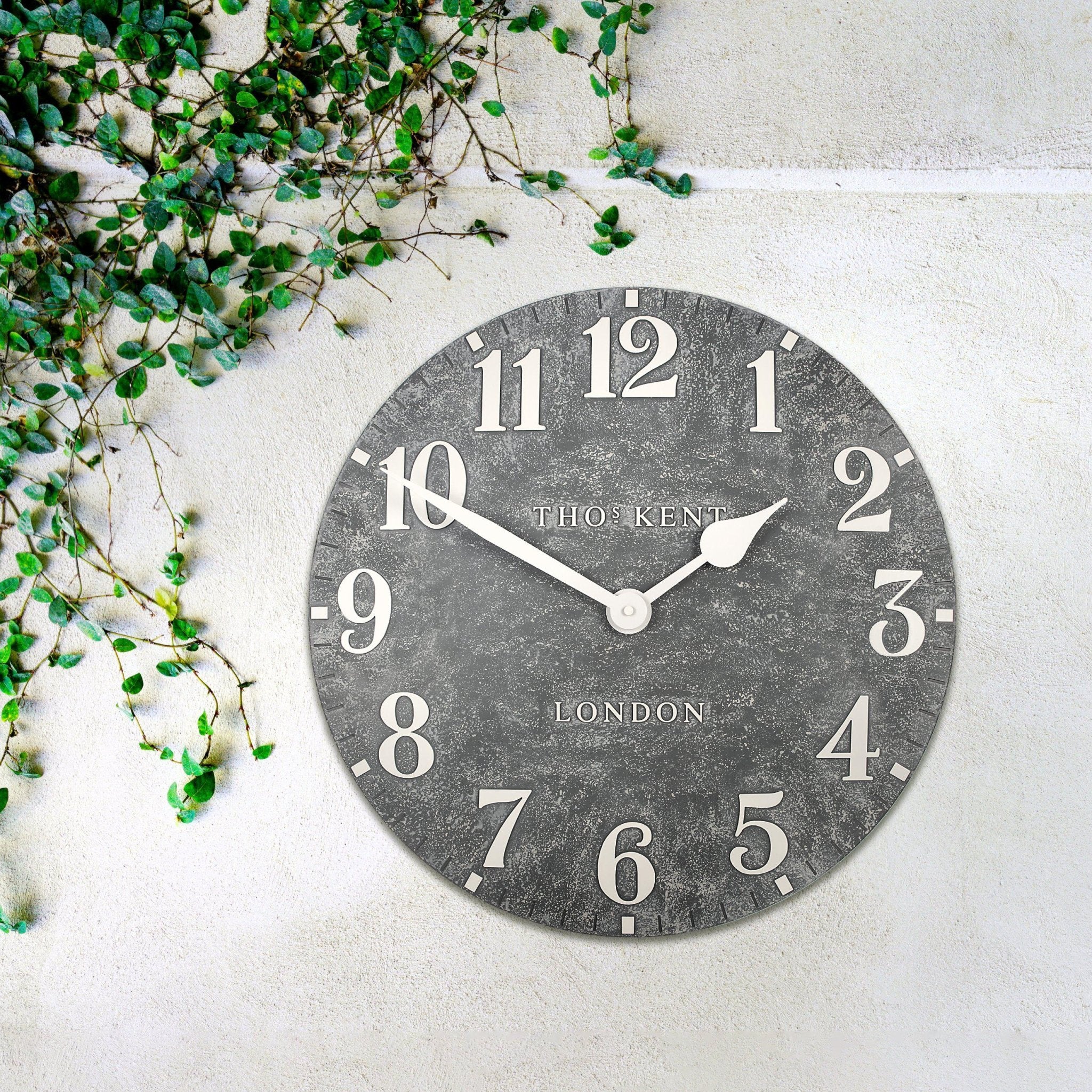 Thomas Kent 20" Outdoor Arabic Wall Clock Cement - Image 4