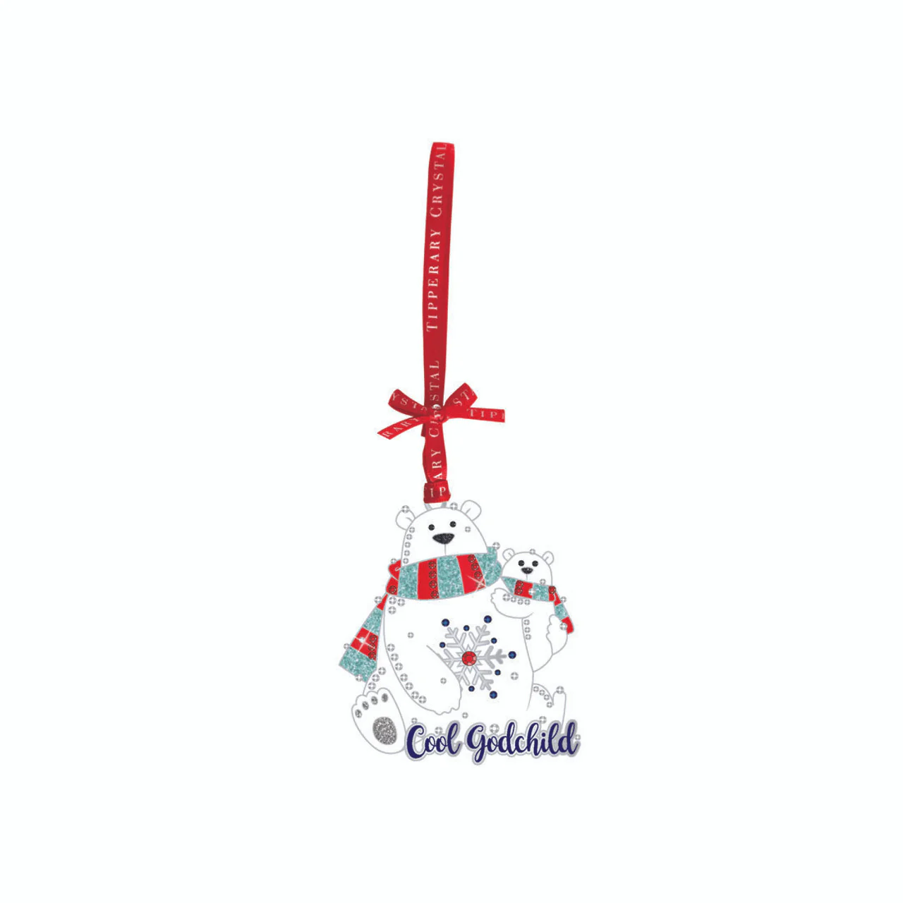 TIPPERARY CRYSTAL Cool Godchild Hanging Christmas Decoration