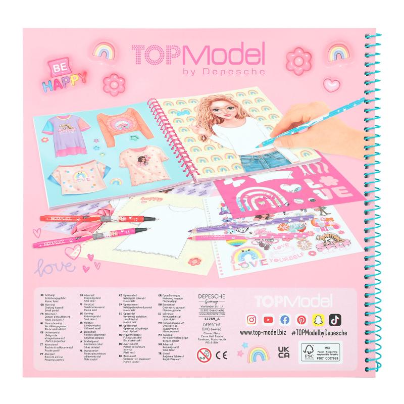 Topmodel T-shirt Designer Colouring & Sticker Book - Image 3