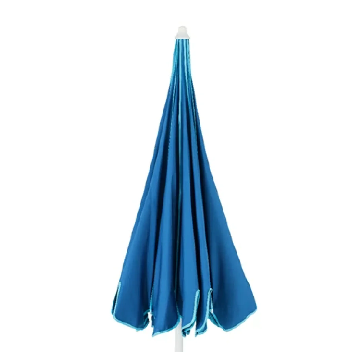 Two Tone Luxury Scalloped Parasol Blue 2m - Image 3