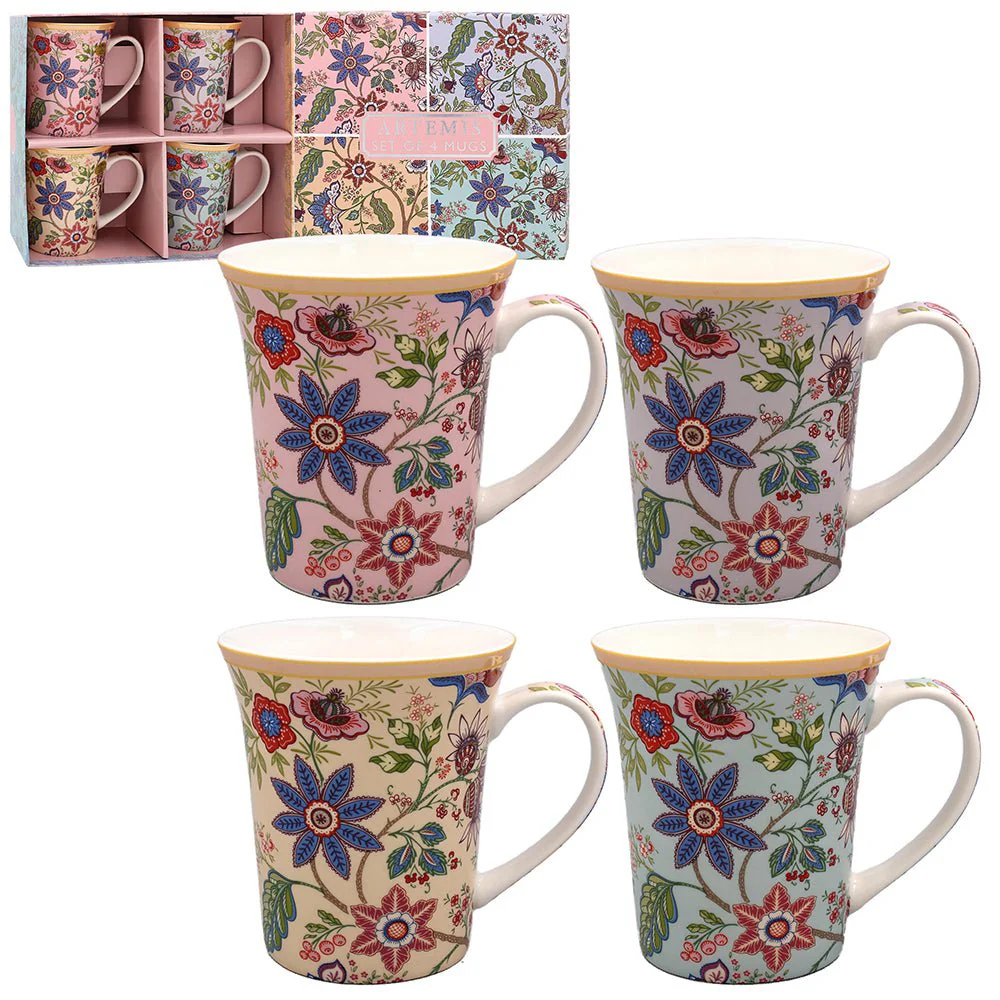 William Morris Artemis Mugs Set Of 4