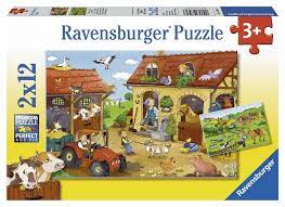 Working On The Farm 2X12Pce Jigsaw Puzzle