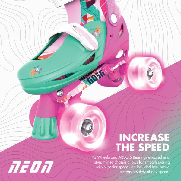 Yvolution Neon Combo Skates Floral (UK 11-1) - Image 5